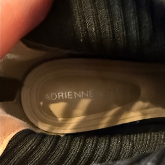 Adrienne Vittadini Black Ribbed Ankle Boots - Picture 2 of 5